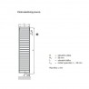 ZEHNDER SUBWAY - elektrický radiátor 1579 x 450 mm s vykurovacou tyčou Racy-S 300W chróm, SUBEC-150-45/GD