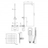 OMNIRES Y systém sprchový s termostatickou batériou chróm Y1244X/6/KCR