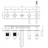 Omnires CONTOUR vaňová podomietková 5-otvorová batéria chróm CT80371CR