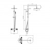 OMNIRES Contour systém sprchový s termostatickou batériou antracit CT8044AT