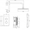 Omnires CONTOUR sprchový podomietkový termostatický systém kartáčované zlato SYSCT11GLB