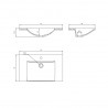 OMNIRES Naxos M+ umývadlo nábytkové 76 x 46 cm s otvorom pre batériu gloss white NAXOS760BP