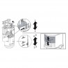 SANIT - vypúšťací ventil do WC nádrží pod omiektu INEO a Viconnect, 03.982.00..0000