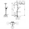 Hansgrohe Raindance Select S sprchový systém Showerpipe 240 s termostatom, 3 prúdy, matná biela, 27633700