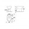 Grohe Bau Ceramic stojaca WC misa rovný odtok alpská biela 39428000