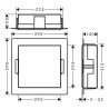 HANSGROHE XtraStoris Minimalistic výklenok do steny 300 x 300 x 100 mm matná čierna 56073670