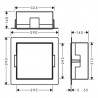 HANSGROHE XtraStoris Minimalistic výklenok do steny 300 x 300 x 140 mm matná čierna 56079670