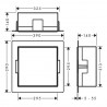 HANSGROHE XtraStoris Minimalistic výklenok do steny 300 x 300 x 140 mm kartáčovaná nerez 56079800