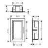 HANSGROHE XtraStoris Individual výklenok do steny kartáčovaná nerezová oceľ s designovým rámom 300 x 150 x 100 mm kartáčovaný b