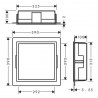 HANSGROHE XtraStoris Individual výklenok do steny matná biela s designovým rámom 300 x 300 x 100 mm kartáčovaná nerez 56099800