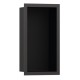 HANSGROHE XtraStoris Individual výklenok do steny matná čierna s designovým rámom 300 x 150 x 100 mm kartáčovaný čierny chróm 5