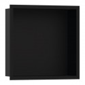 HANSGROHE XtraStoris Individual výklenok do steny matná čierna s designovým rámom 300 x 300 x 100 mm matná čierna 56098670