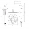 Omnires Y sprchový nástenný systém pre pripojenie hadicou chróm SYSYCR