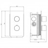 OMNIRES CONTOUR podomietková termostat batéria pre 2 odb.miesta antracit CT8036AT