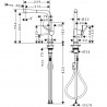 Hansgrohe Talis M54 drezová batéria 270 1jet s vyťahovacím výtokom vzhľad nerez 72808800