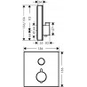 Hansgrohe ShowerSelect Glass termostatická batéria pre 1 spotrebič k telesu pod omietku biela/chróm, 15737400
