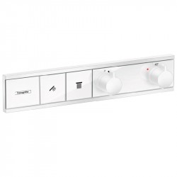 Hansgrohe RainSelect termostatická sprchová batéria pre 2 spotrebiče k telesu pod omietku, matná biela, 15380700