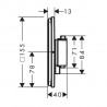 HANSGROHE ShowerSelect Comfort E batéria sprchová podomietková termostatická pre 1 spotrebič kartáčovaný bronz 15571140