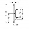 HANSGROHE ShowerSelect Comfort E batéria sprchová podomietková termostatická pre 1 spotrebič chróm 15575000