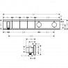 Hansgrohe RainSelect termostatická sprchová batéria pre 3 spotrebiče s držiakom k telesu pod omietku, chróm, 15356000