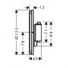 HANSGROHE ShowerSelect Comfort S batéria sprchová podomietková termostatická pre 1 spotrebič kartáčovaný bronz 15553140
