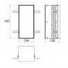 EMCO Asis Module Plus skrinka zabudovateľná 154 x 332 allumínium 975611002