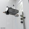 NIMCO polička na sklo sprchového kúta matná čierna 2091-DJ-25-90