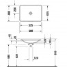 Duravit D-NEO nábytkové zápustné umývadlo 60 x 43,5 cm biele 0358600079