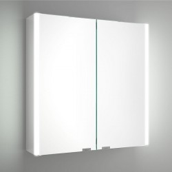 Salgar ALLIANCE 600 2-dverová zrkadlová skrinka s LED bočným svetlom, biela 83153