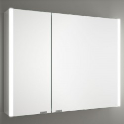 Salgar ALLIANCE 800 2-dverová zrkadlová skrinka s LED bočným svetlom, biela 83155