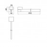 EMCO Loft držiak na uterák 410 mm, chróm, 055000142