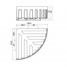 Emco System 2 18 x 8 cm držiak na špongiu, chróm, 354500133