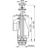 Alca vypúšťací ventil k WC kombi s dvojtlačítkom, A08A