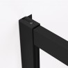 SANSWISS TOP-LINE S Black 70 cm sprchové dvere 2-dielne ľavé, pre rohový vstup, čierna matná, číre sklo s AquaPerle TLSG0700607