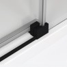 SANSWISS TOP-LINE S sprchové dvere 90 2-dielne ľavé, pre rohový vstup, čierna matná, číre sklo s AquaPerle TLSG0900607