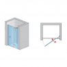 SANSWISS ANNEA sprchové dvere 100 1-krídlové pravé aluchróm číre sklo s úpravou AquaPerle, AN13D10005007