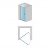 SANSWISS CADURA sprchové dvere 70 1-krídlové aluchróm číre sklo s úpravou AquaPerle pánty vľavo CA1CG0705007