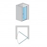 SANSWISS CADURA sprchové dvere 90 1-krídl pánty vpravo aluchróm číre sklo CA1CD0905007