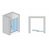 SANSWISS TOP-Line posuvné sprchové dvere 120cm 1-dielne s pevnou stenou aluchróm číre sklo s AquaPerle, TOPS212005007