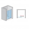 SANSWISS TOP-Line posuvné sprchové dvere 160cm 1-dielne s pevnou stenou aluchróm číre sklo s AquaPerle, TOPS216005007