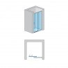 SANSWISS CADURA sprchové dvere 120 posuvné s pevnou stenou vpravo aluchróm číre sklo CAS2D1205007