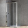 SANSWISS Arelia posuvné dvere 70 x 190cm, 3-dielne, strieborná leštená číre sklo s AquaPerle D20S30704007