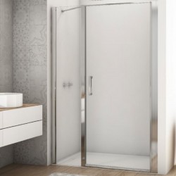 SANSWISS DIVERA sprchové dvere 130 ( 100+30 cm) s pevnou stenou, pánt pri stene, aluchróm, číre sklo D22T31100305007