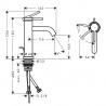 HANSGROHE Tecturis S 110 batéria umývadlová stojanková s odtokovou súpravou s tiahlom kartáčovaný bronz 73314140