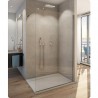 SANSWISS Walk-In EASY pevná sprchová stena 150, výška 200cm, aluchróm, sklo číre, AquaPerle STR4P1505007