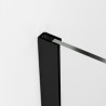 SANSWISS Walk-In EASY pevná sprchová stena 80 profil čierna matná, číre sklo s AquaPerle STR4P0800607