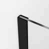 SANSWISS Walk-In EASY pevná sprchová stena 150 profil čierna matná, číre sklo s AquaPerle STR4P1500607