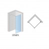 SANSWISS Walk-In EASY pevná sprchová stena 120x225 cm, aluchróm, sklo číre, AquaPerle STR4PX1205007