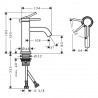 HANSGROHE Tecturis S 80 batéria umývadlová stojanková, CoolStart, EcoSmart+, matná čierna 73301670