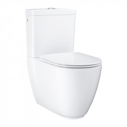 GROHE Essence Ceramic WC kombi Rimless, s PureGuard + nádrž WC bočný prívod + sedátko SoftClose alpská biela, 39578000+3957200H